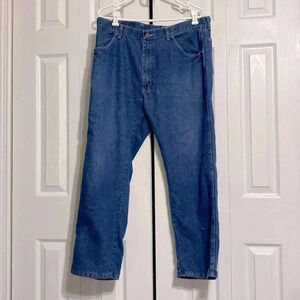 Wrangler regular fit blue jean denim pants size 38x30